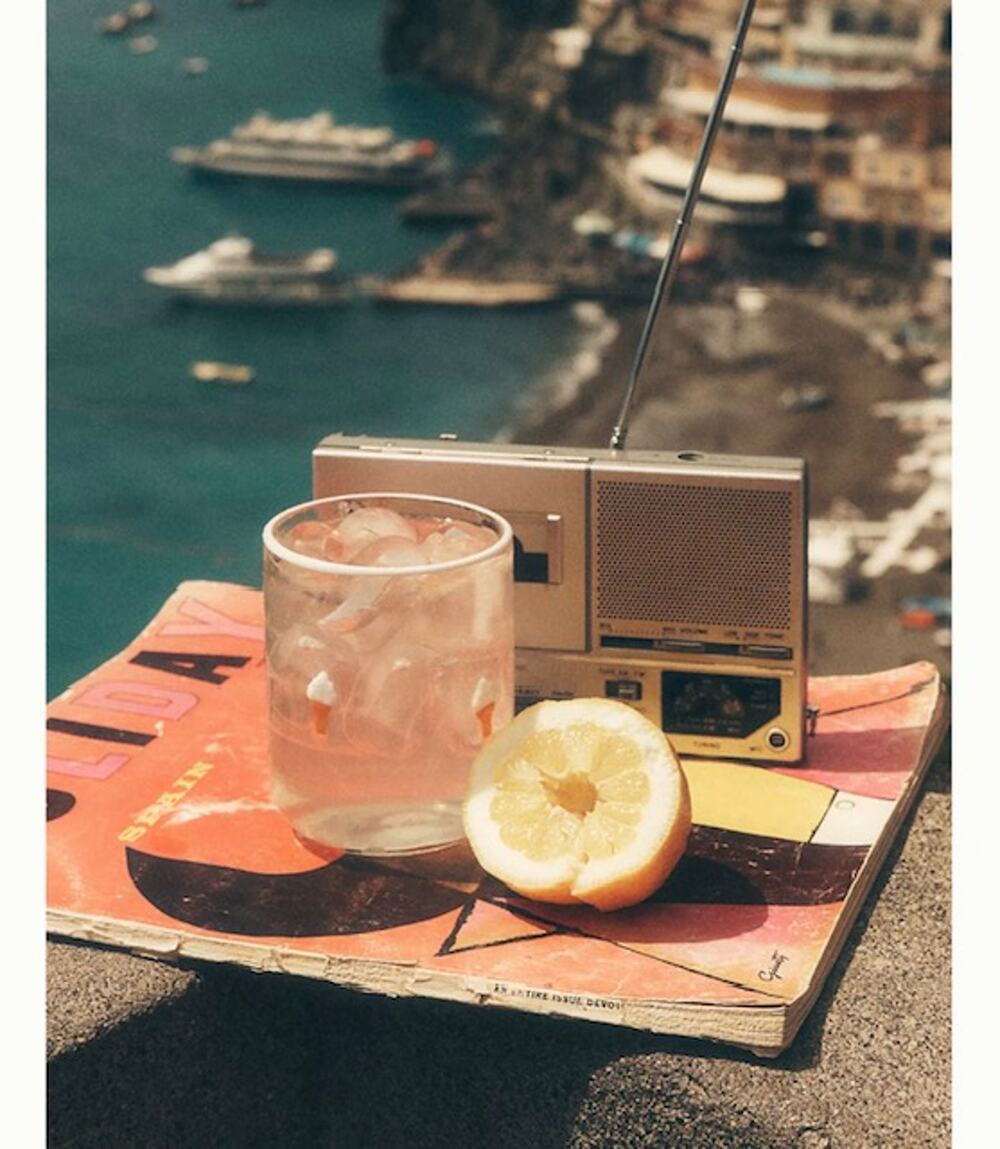 Anthropologie Boardwalk Icon Juice Glass